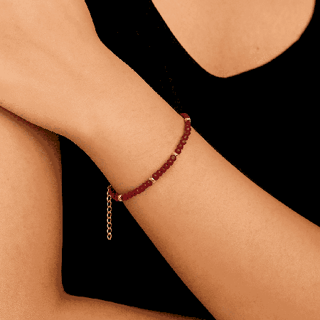 Quartz beaded bracelet, minimalist dainty bracelet for women, Handmade brass jewelry